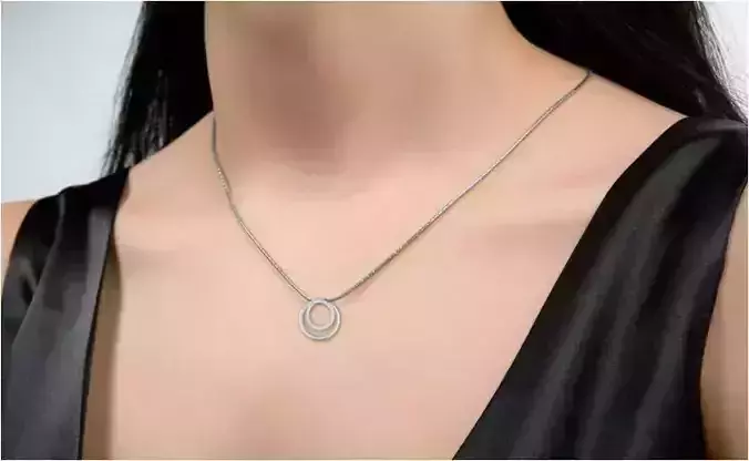 Silver Round Shape Pendant