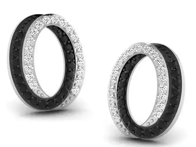 Oval Shaped Earrings With Diamonds 4