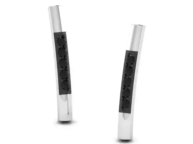 Earrings With Black Gemstones