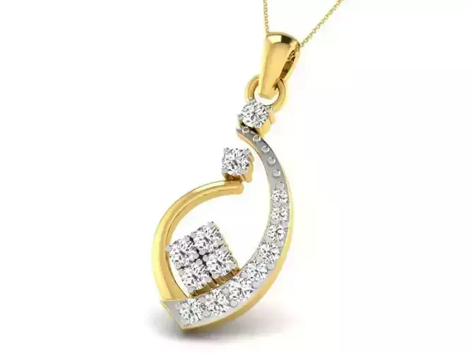 Golden Pendant With Diamonds 40