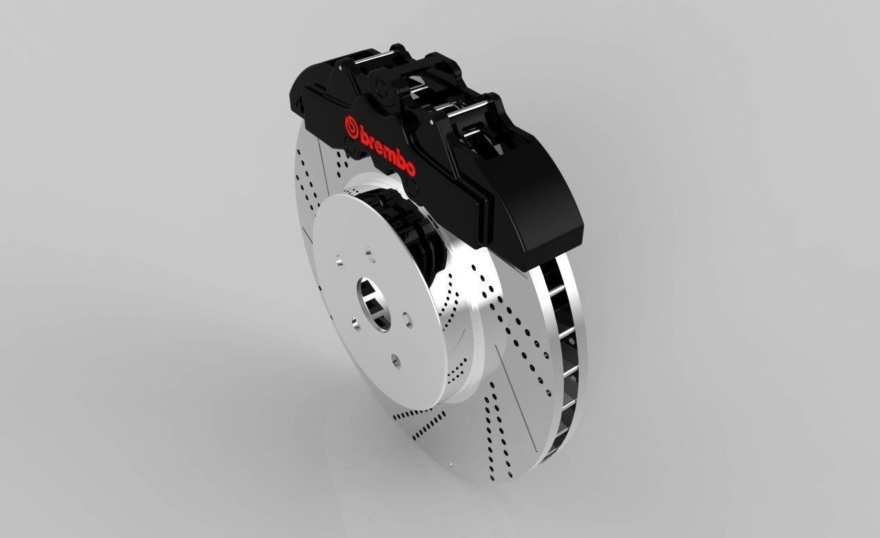 Brake Disc Brembo Free 3D model_6