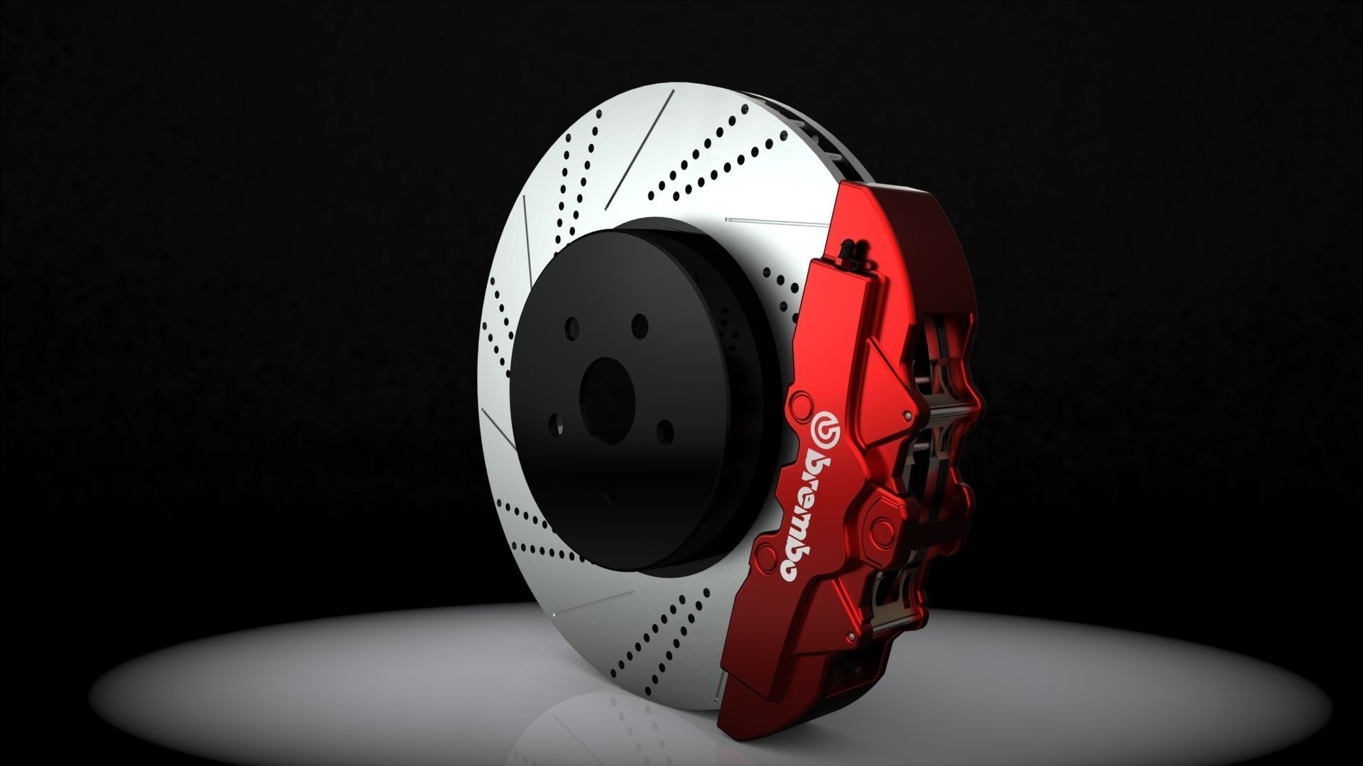 Brake Disc Brembo Free 3D model_4