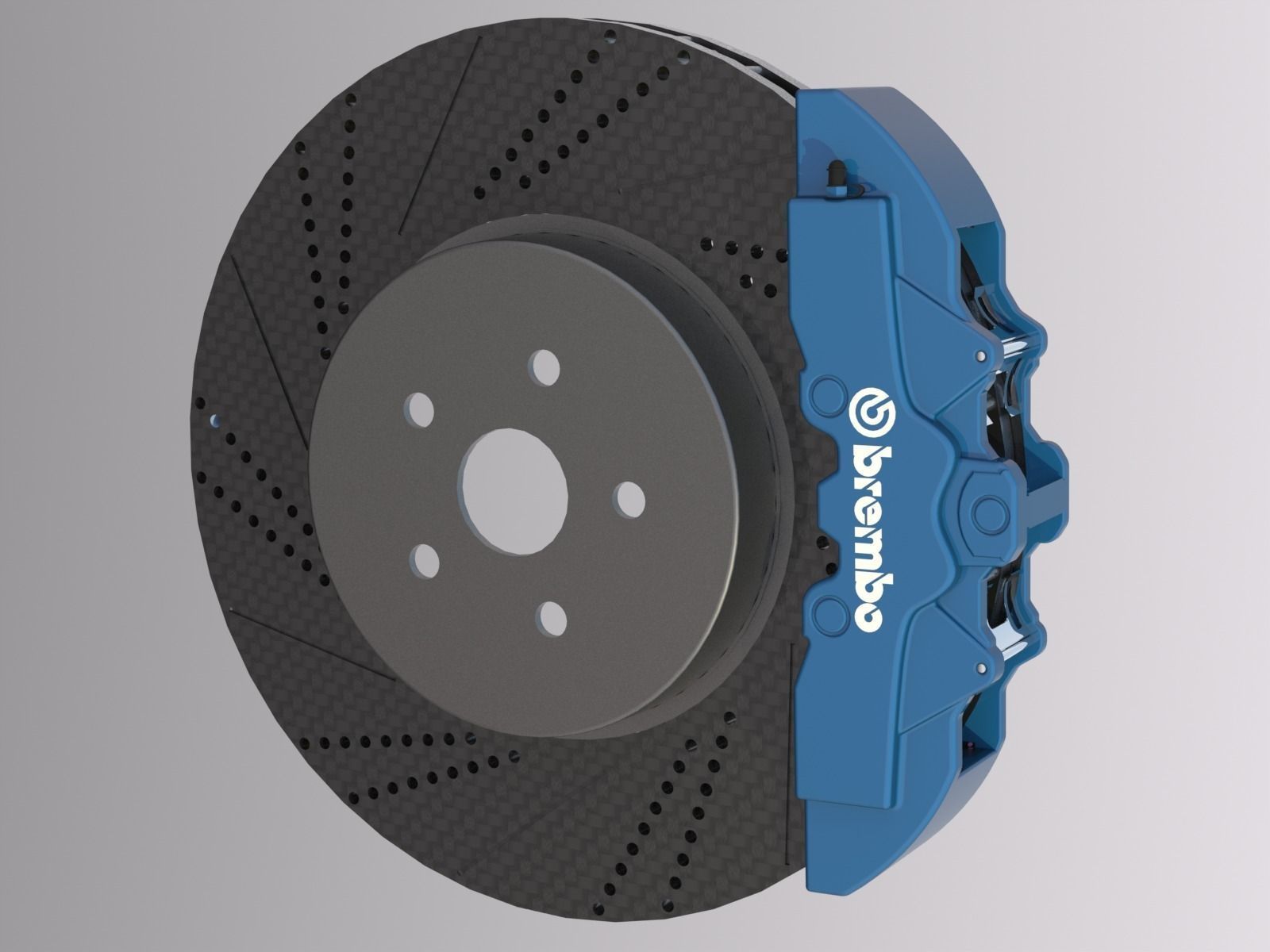 Brake Disc Brembo Free 3D model_2