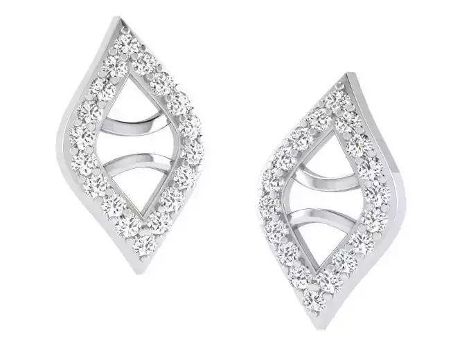 Marquise Shaped Earrings With Diamonds