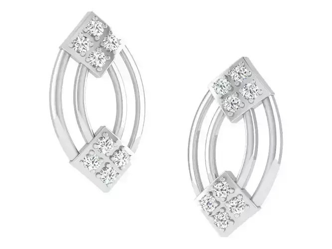 Marquise Shaped Earrings With Diamonds 1