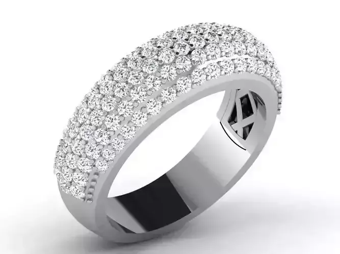 Silver Ring With Diamonds 2