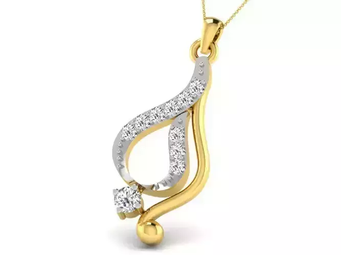 Golden Pendant With Diamonds 52