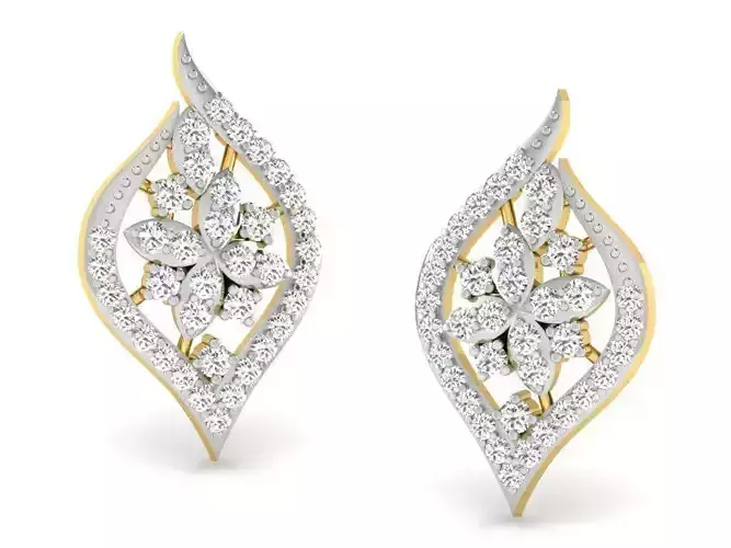 Marquise Shaped Earrings With Diamonds 3