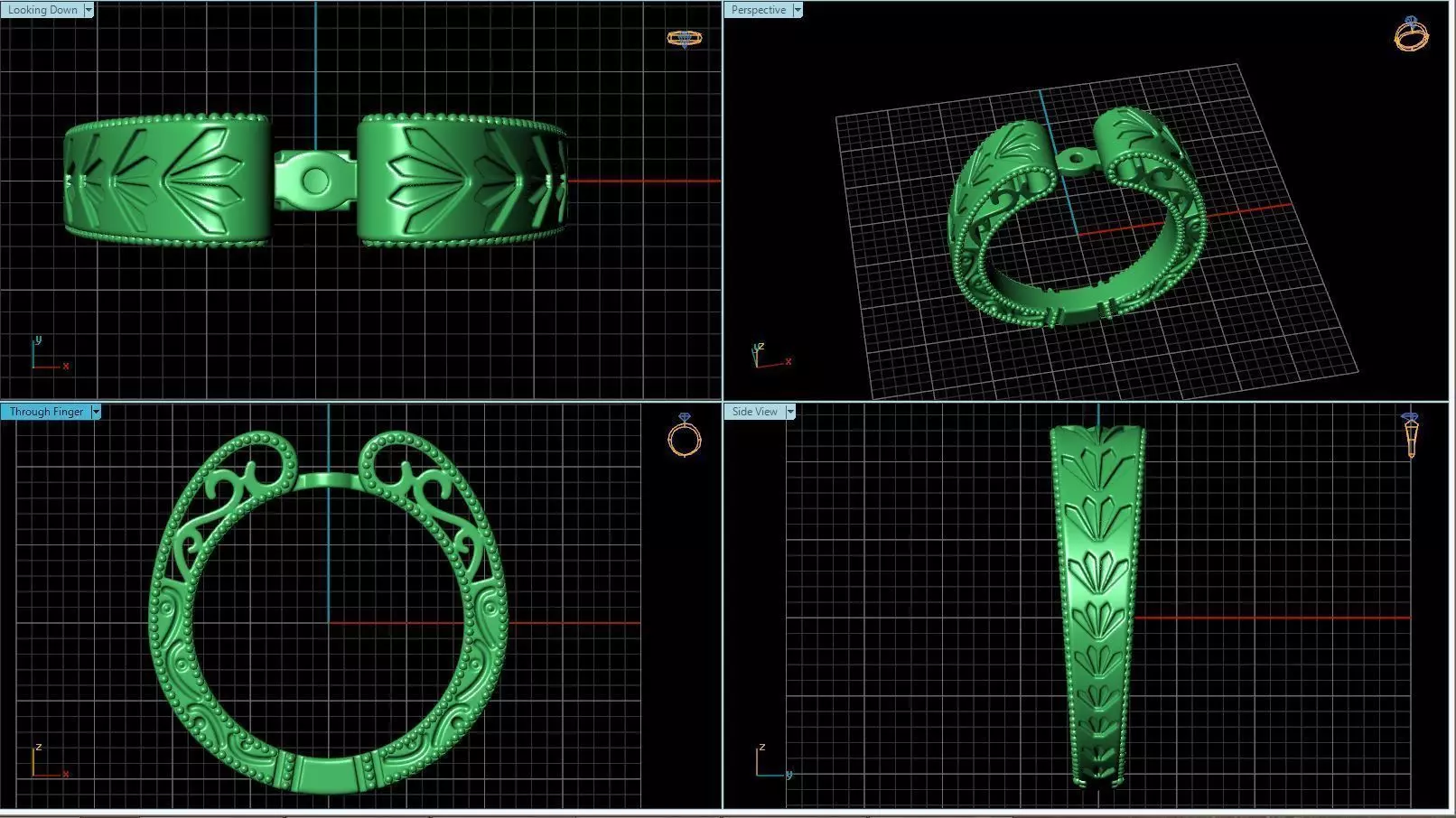 Carved Ring 3D print model_0
