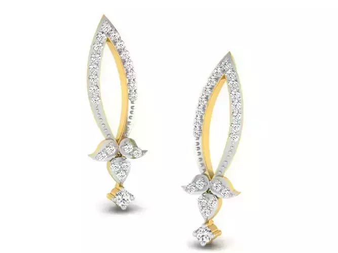 Marquise Shaped Earrings With Diamonds 4