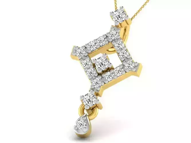 Golden Pendant With Diamonds 64