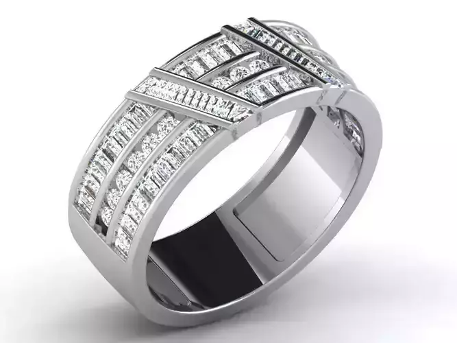 Silver Ring With Diamonds 3