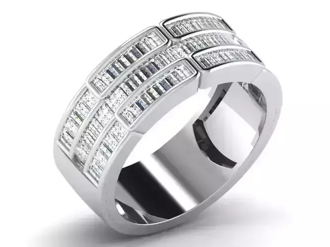 Silver Ring With Diamonds 5