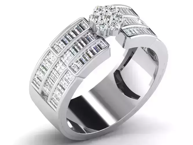 Silver Engagement Ring With Diamonds 15