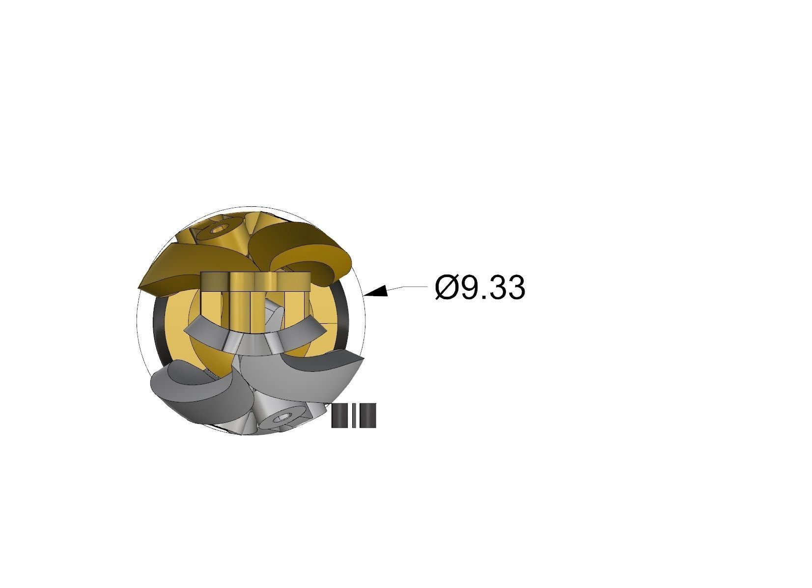 Earrings pendant with pearls and diamonds 3D print model_1