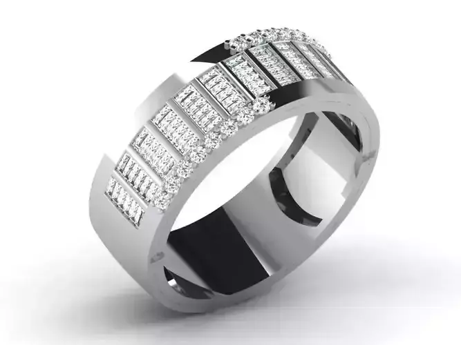 Silver Engagement Ring With Diamonds 16