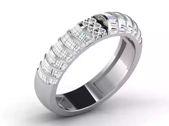 Silver Engagement Ring With Diamonds 18