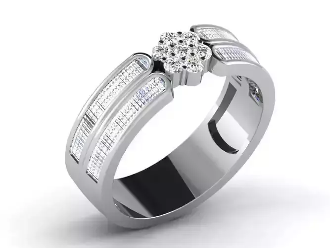 Silver Engagement Ring With Diamonds 21