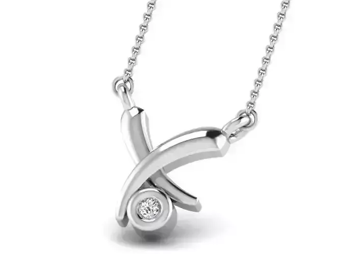 Silver Pendant With Diamonds 2