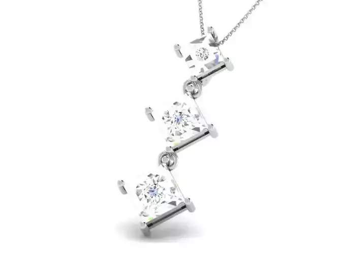 Silver Pendant With Diamonds 3