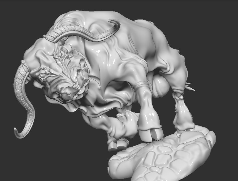 Bullock 3D print model_2