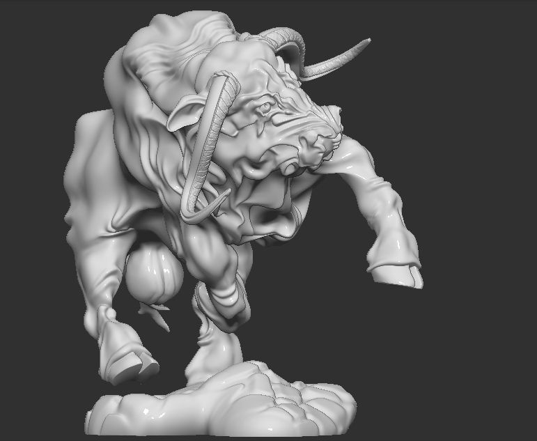 Bullock 3D print model_7
