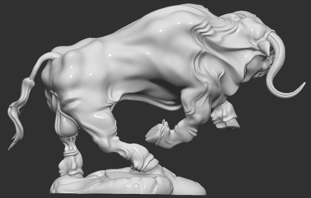 Bullock 3D print model_10