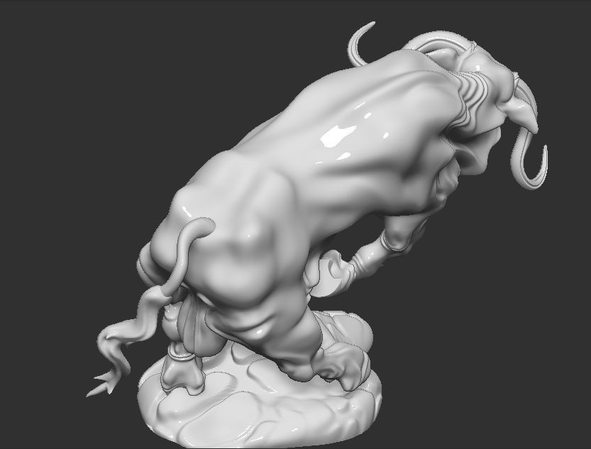 Bullock 3D print model_3