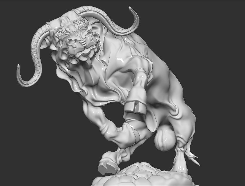 Bullock 3D print model_4