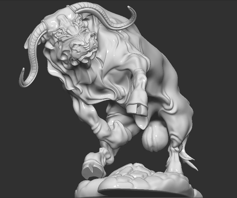 Bullock 3D print model_6