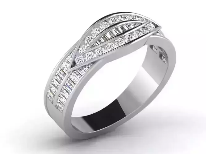 Silver Engagement Ring With Diamonds 22