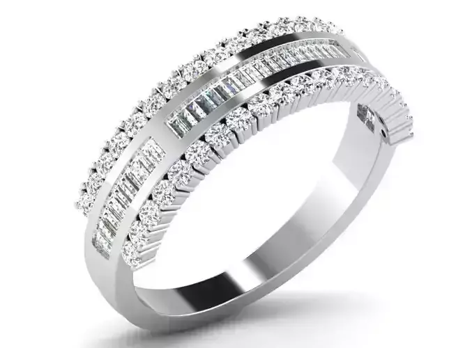 Silver Engagement Ring With Diamonds 24