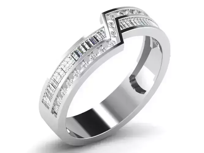 Silver Engagement Ring With Diamonds 26