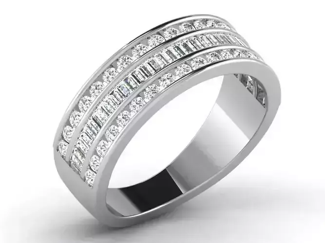 Silver Engagement Ring With Diamonds 30