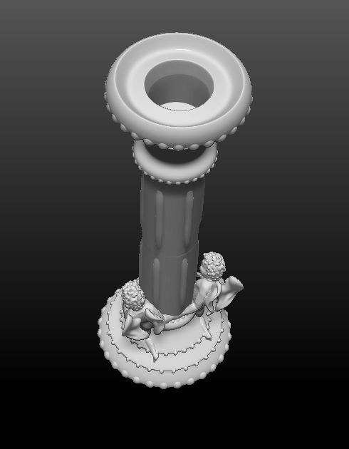 Candlestick candle holder 3D print model_2