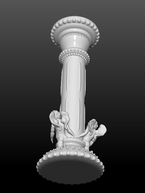 Candlestick candle holder 3D print model_3