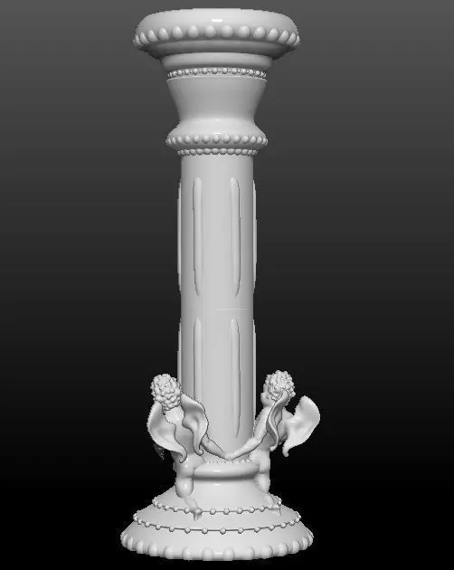 Candlestick candle holder 3D print model_0