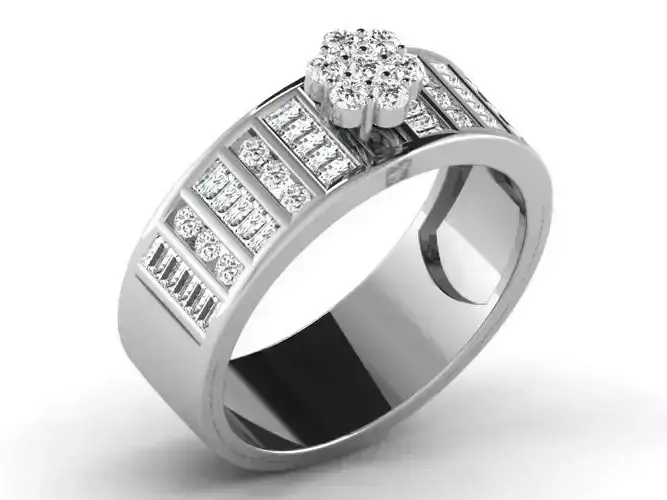 Silver Engagement Ring With Diamonds 32