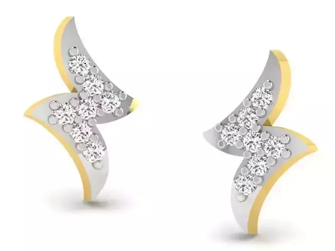 Golden Earrings With Diamonds 46