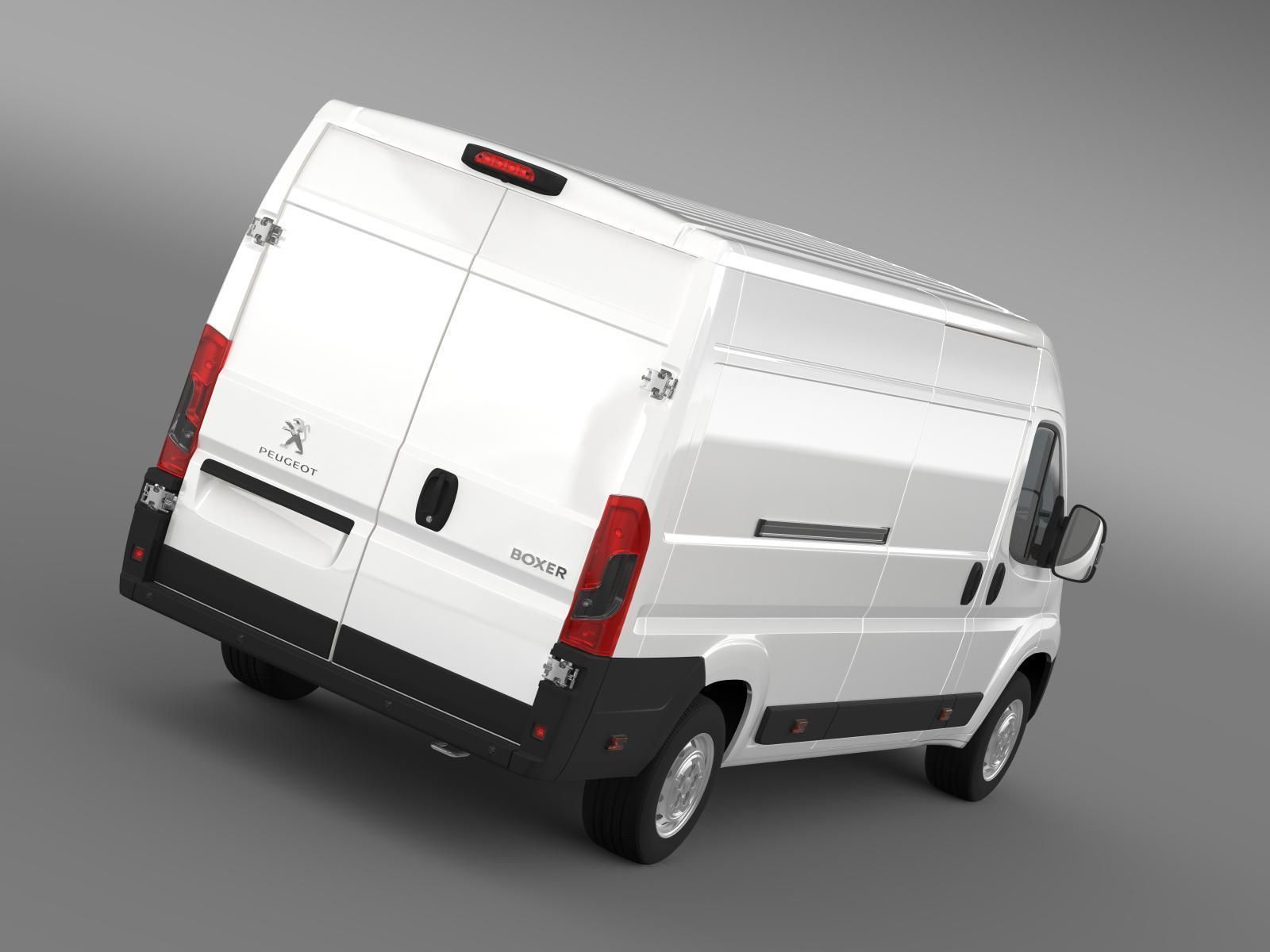 Peugeot Boxer Van L4H2 2017 3D model_2
