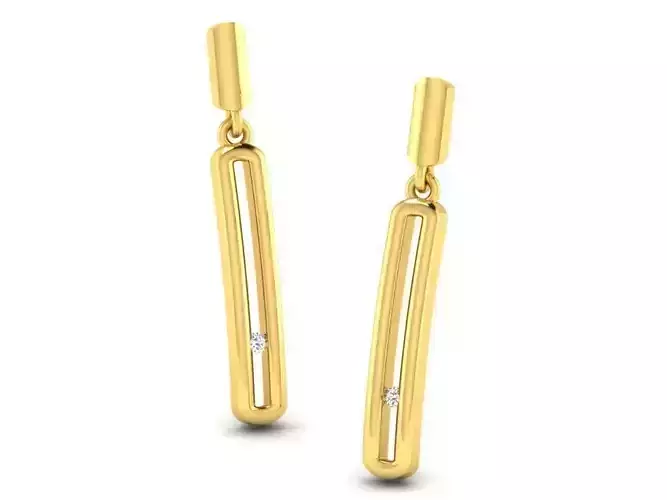 Golden Drop Earrings With Diamonds 38