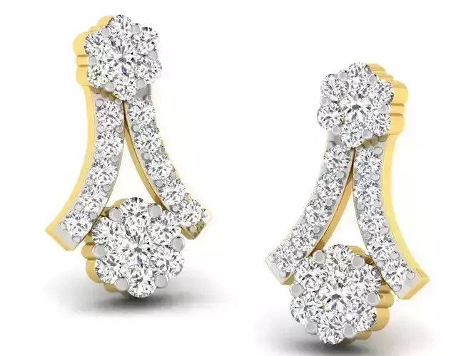 Golden Earrings With Diamonds 51