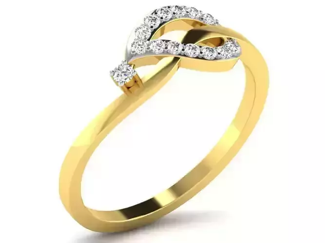 Golden Engagement Ring With Diamonds 44