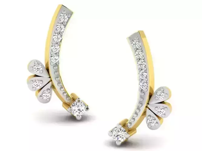 Golden Earrings With Diamonds 58