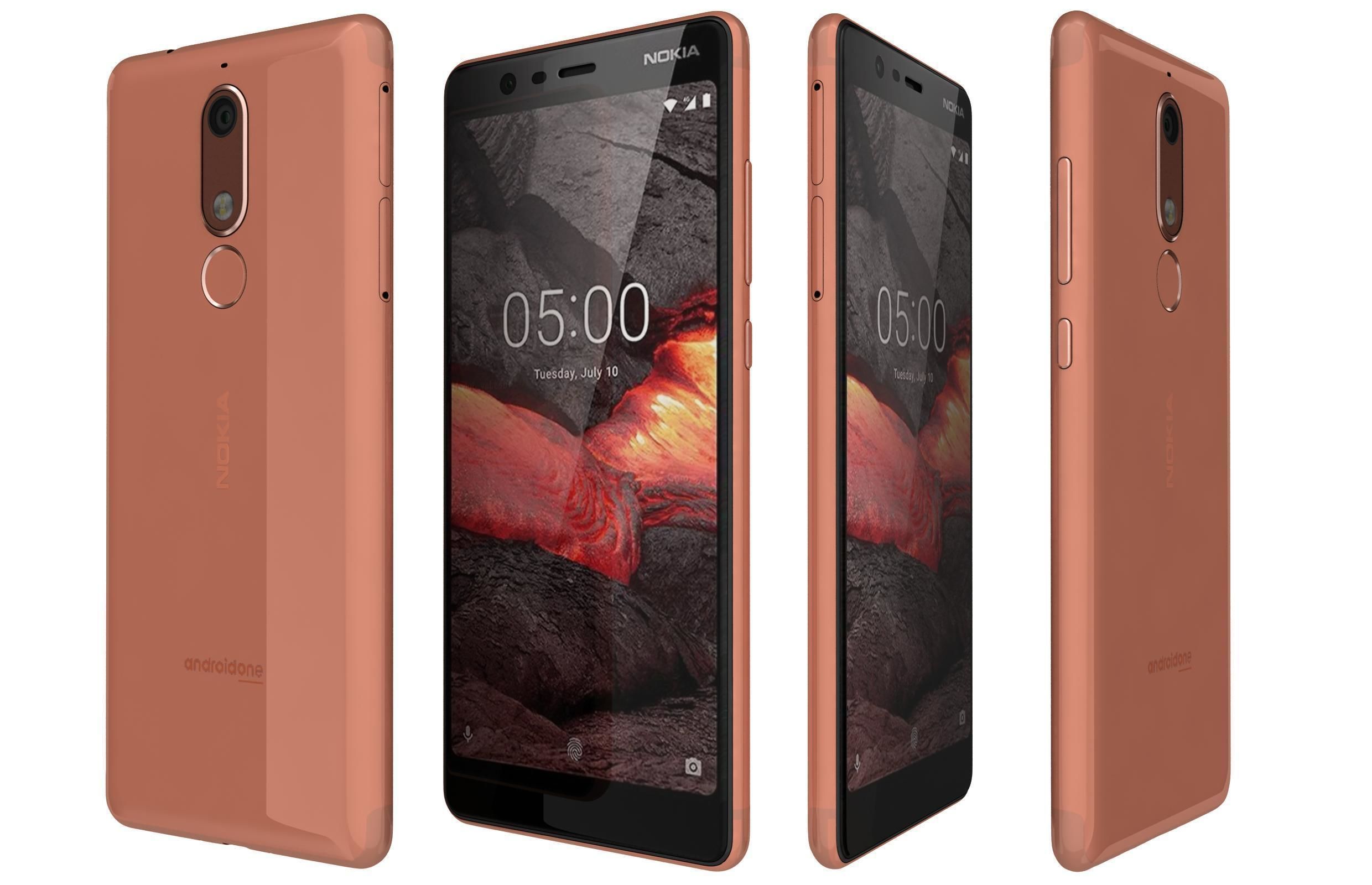 Nokia 5 1 Copper 3D model_1