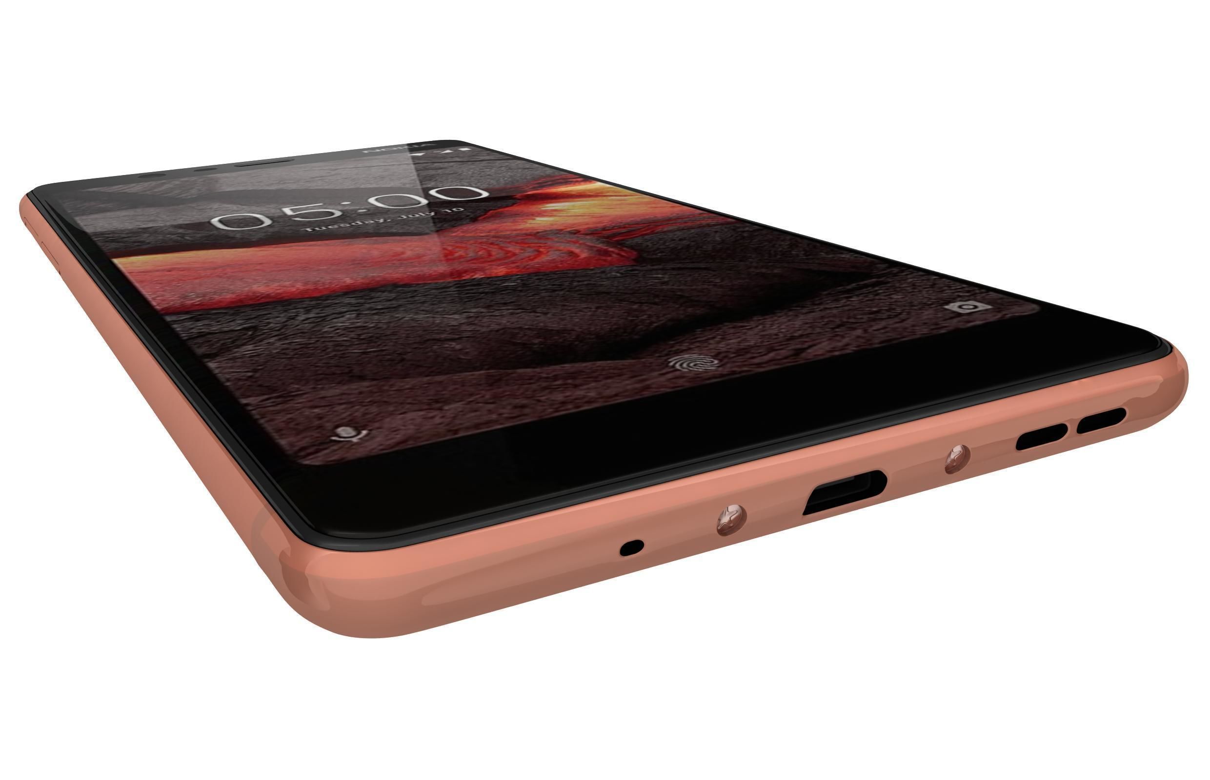 Nokia 5 1 Copper 3D model_6