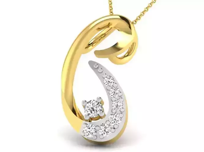 Golden Pendant With Diamonds 90