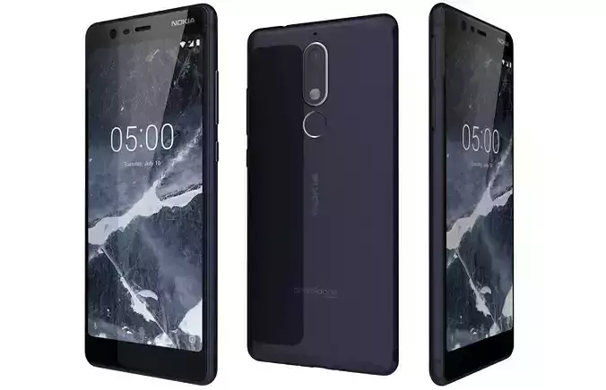 Nokia 5 1 Tempered Blue 3D model