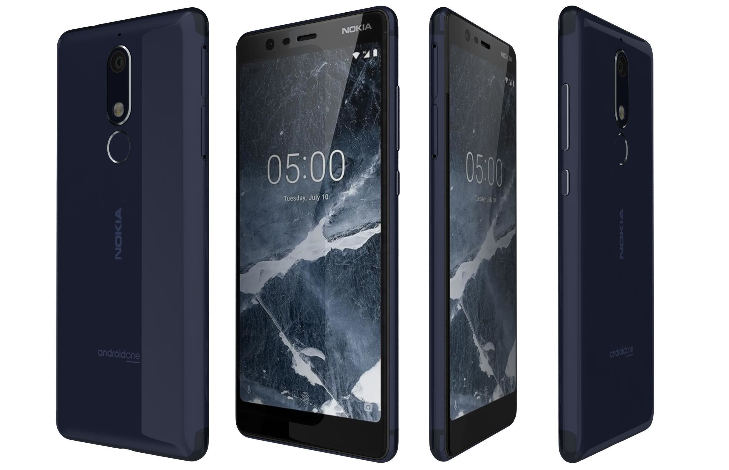 Nokia 5 1 Tempered Blue 3D model_1