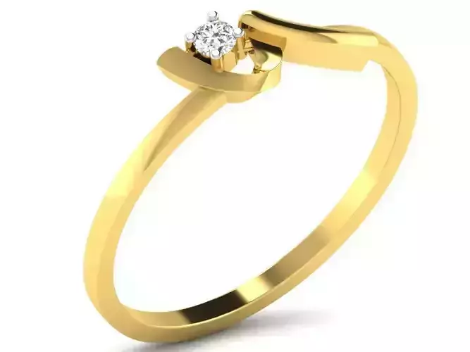 Golden Engagement Ring With Diamonds 47